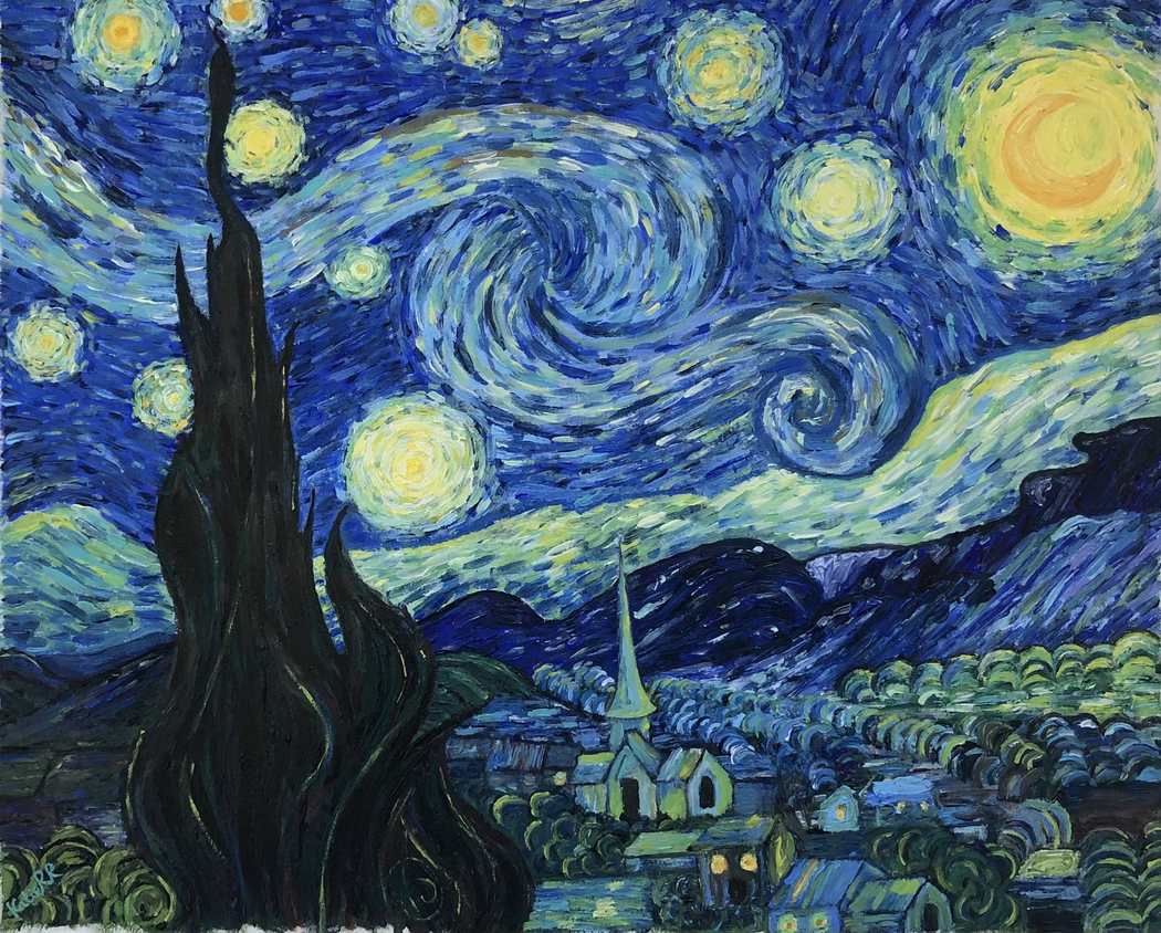Study after Vincent van Gogh’s The Starry Night (1889)