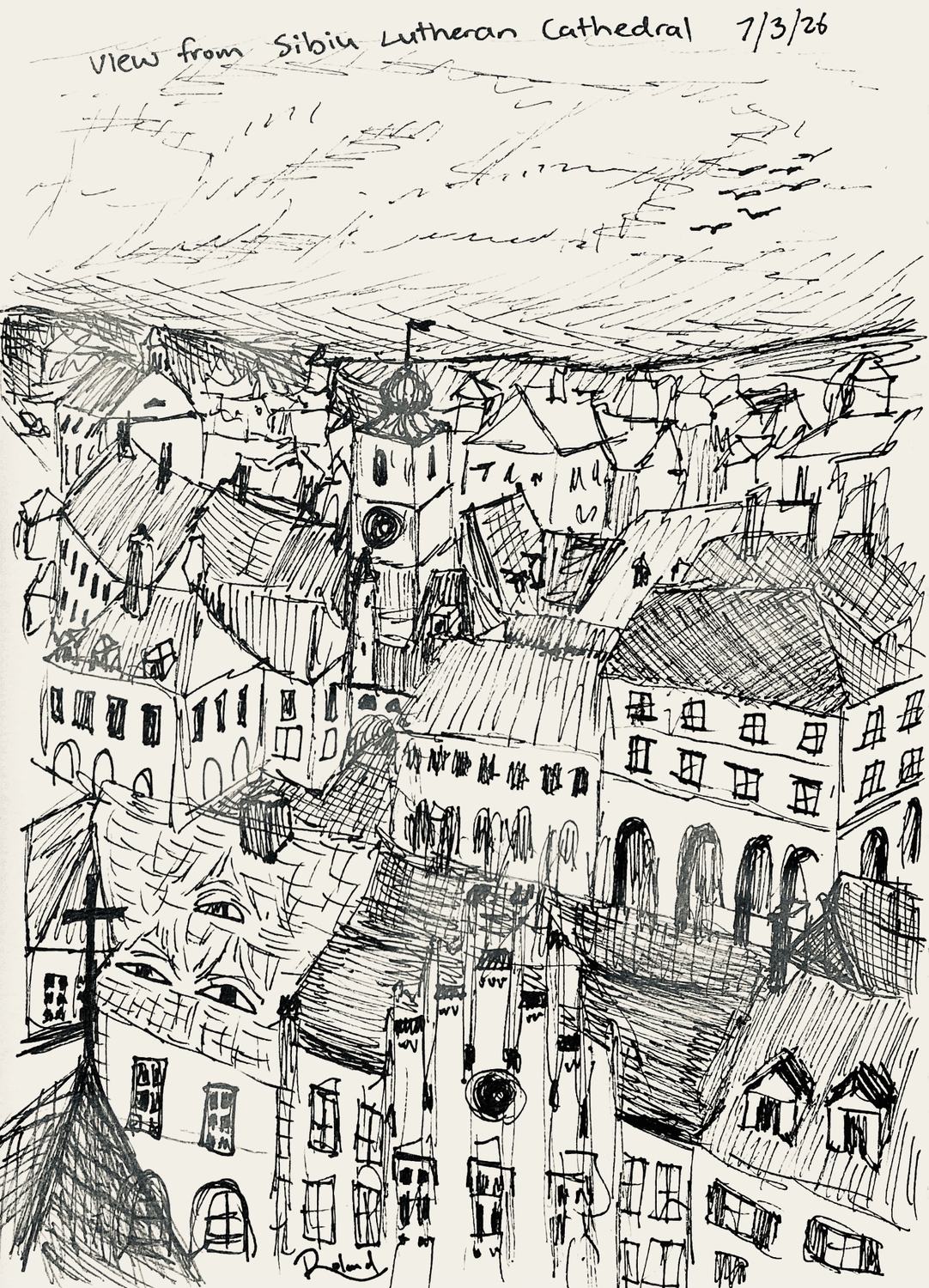 View from Sibiu Lutheran Cathedral